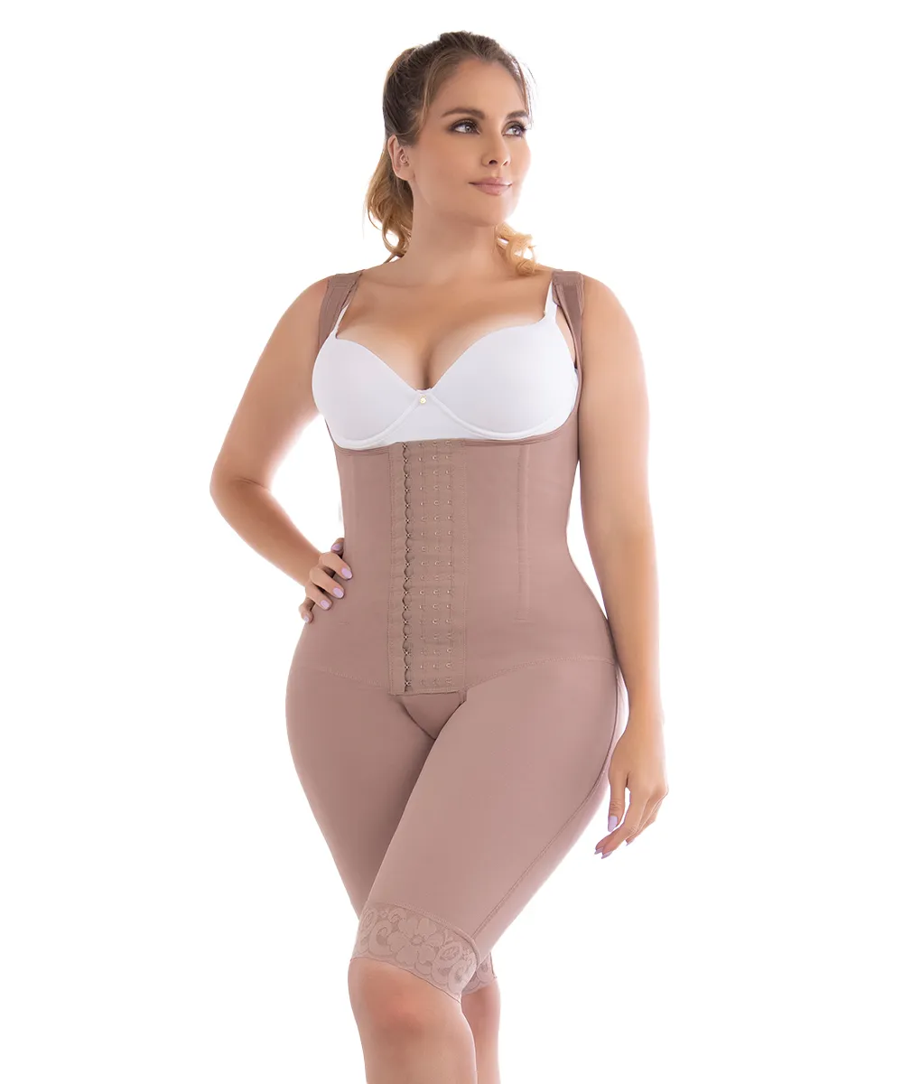 Faja de alta compresión con varillas para moldear cintura y abdomen